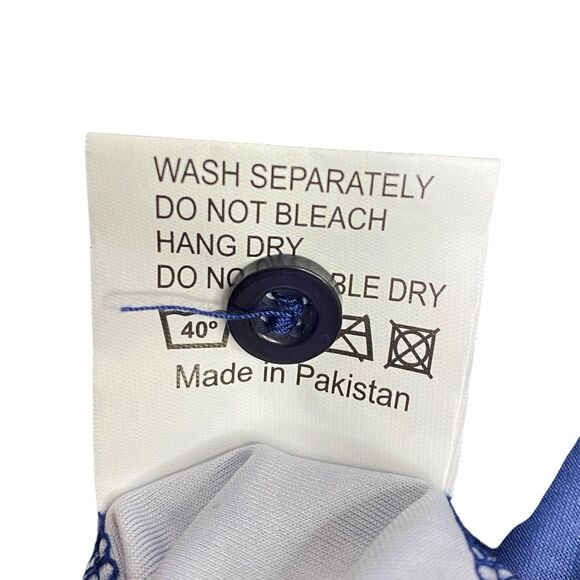 Collars & Co Polo Shirt Mens Small Oracle Blue Dot Golf Preppy Stretch Dress NEW - Picture 6 of 7